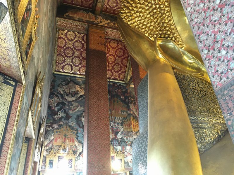 タイ バンコク ワット・ポー 釈迦仏堂 大寝釈迦仏 天井 壁画
